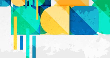 Kareler, daireler, üçgenler ve kumlu, gürültülü doku. Duvar Kağıdı, Sancak, Arkaplan, Kart, Kitap İllüstrasyonu, İniş Sayfası