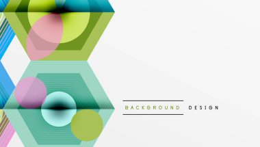 Yaratıcı altıgenler geometrik şekiller tasarımı