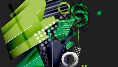 Yaratıcı üçgenler ve daireler bileşimi