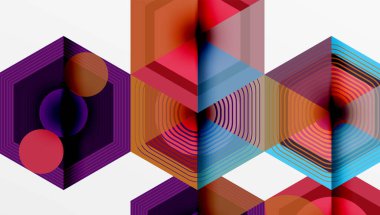 Yaratıcı altıgenler geometrik şekiller tasarımı