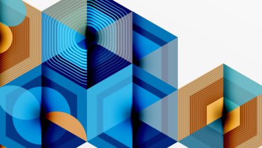 Altıgenler tasarımı geometrik soyut arkaplan