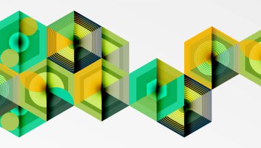 Altıgenler tasarımı geometrik soyut arkaplan