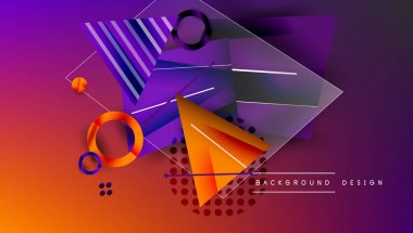 Renkli gradyanlı soyut arkaplan geometrik tasarımı