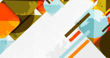 Çemberler, kareler ve çizgilerle geometrik arkaplandaki tahıllı leke dokusu. Duvar Kağıdı, Sancak, Arkaplan, Kart, Kitap İllüstrasyonu, İniş Sayfası