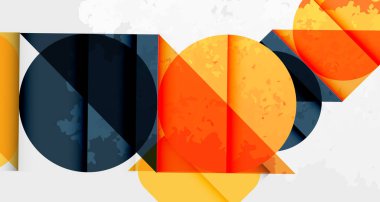 Kareler, daireler, üçgenler ve kumlu, gürültülü doku. Duvar Kağıdı, Sancak, Arkaplan, Kart, Kitap İllüstrasyonu, İniş Sayfası