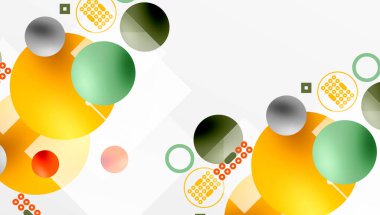 Çemberler ve elementler geometrik soyut arkaplan