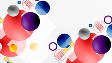 Çemberler ve elementler geometrik soyut arkaplan