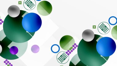 Çemberler ve elementler geometrik soyut arkaplan