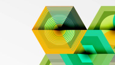 Altıgenler tasarımı geometrik soyut arkaplan