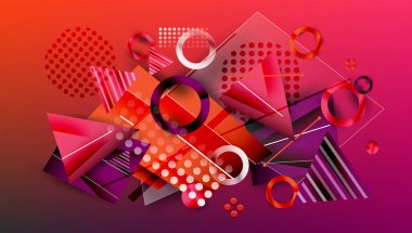 Renkli gradyanlı soyut arkaplan geometrik tasarımı