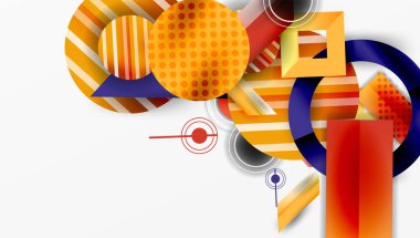 Katmanlı geometrik şekilli soyut tasarım