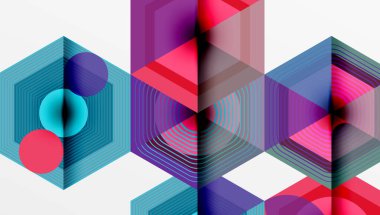 Yaratıcı altıgenler geometrik şekiller tasarımı