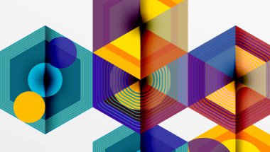 Yaratıcı altıgenler geometrik şekiller tasarımı