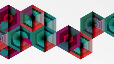 Yaratıcı altıgenler geometrik şekiller tasarımı