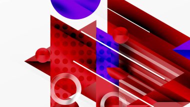 Parlak soyut arkaplan - parlak eğim tonlarıyla katmanlı üçgenler. Yarı şeffaf şekiller derinlik ve çağdaş estetik ekler