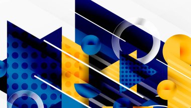 Parlak soyut arkaplan - parlak eğim tonlarıyla katmanlı üçgenler. Yarı şeffaf şekiller derinlik ve çağdaş estetik ekler