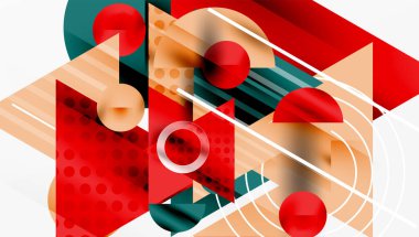 Modern geometrik arkaplan - düzgün eğimli ve yarı şeffaf üçgenler üst üste biniyor