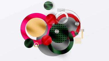 Soyut arkaplan - pürüzsüz eğimleri ve şeffaflığı olan katmanlı geometrik şekiller