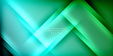 Gölge çizgileri olan etkileyici bir poster. Özellikler teknolojisi, minimalist ve iş temaları, parlak canlı renk şemaları