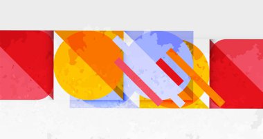 Çemberler, kareler ve çizgilerle geometrik arkaplandaki tahıllı leke dokusu. Duvar Kağıdı, Sancak, Arkaplan, Kart, Kitap İllüstrasyonu, İniş Sayfası