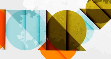 Çemberler, kareler ve çizgilerle geometrik arkaplandaki tahıllı leke dokusu. Duvar Kağıdı, Sancak, Arkaplan, Kart, Kitap İllüstrasyonu, İniş Sayfası