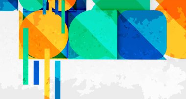 Çemberler, kareler ve çizgilerle geometrik arkaplandaki tahıllı leke dokusu. Duvar Kağıdı, Sancak, Arkaplan, Kart, Kitap İllüstrasyonu, İniş Sayfası