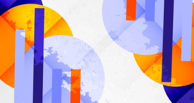 Kareler, daireler, üçgenler ve kumlu, gürültülü doku. Duvar Kağıdı, Sancak, Arkaplan, Kart, Kitap İllüstrasyonu, İniş Sayfası