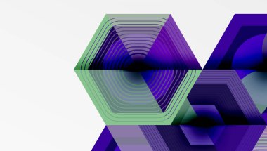 Yaratıcı altıgenler geometrik şekiller tasarımı