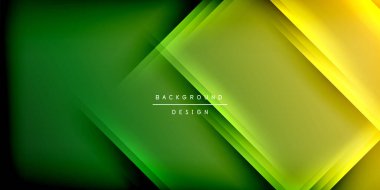 Gölge çizgileri olan etkileyici bir poster. Özellikler teknolojisi, minimalist ve iş temaları, parlak canlı renk şemaları