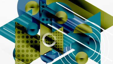 Parlak soyut arkaplan - parlak eğim tonlarıyla katmanlı üçgenler. Yarı şeffaf şekiller derinlik ve çağdaş estetik ekler