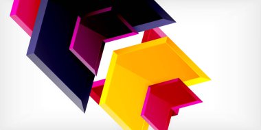 Vektör 3d ok tekno tasarım şablonu