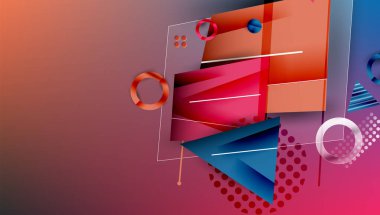 Renkli gradyanlı soyut arkaplan geometrik tasarımı