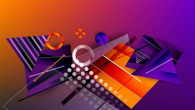 Renkli gradyanlı soyut arkaplan geometrik tasarımı