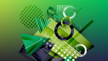 Yaratıcı üçgenler ve daireler bileşimi