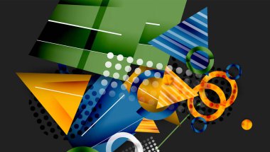 Yaratıcı üçgenler ve daireler bileşimi