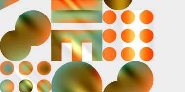 Basit şekiller - daireler, üçgenler, dikdörtgenler soyut arka plan. Duvar Kağıdı, Sancak, Arkaplan, Kart, Kitap İllüstrasyonu, İniş Sayfası