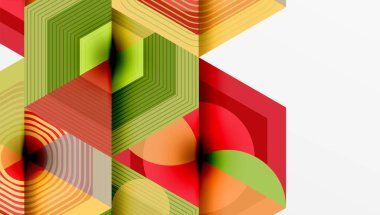 Yaratıcı altıgenler geometrik şekiller tasarımı