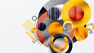 Soyut arkaplan - pürüzsüz eğimleri ve şeffaflığı olan katmanlı geometrik şekiller