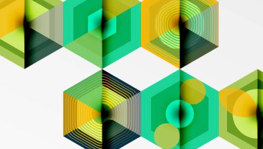 Altıgenler tasarımı geometrik soyut arkaplan