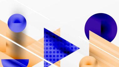 Parlak soyut arkaplan - parlak eğim tonlarıyla katmanlı üçgenler. Yarı şeffaf şekiller derinlik ve çağdaş estetik ekler