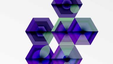 Yaratıcı altıgenler geometrik şekiller tasarımı