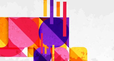 Kareler, daireler, üçgenler ve kumlu, gürültülü doku. Duvar Kağıdı, Sancak, Arkaplan, Kart, Kitap İllüstrasyonu, İniş Sayfası