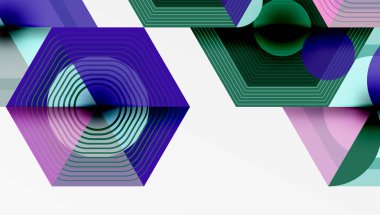 Altıgenler tasarımı geometrik soyut arkaplan