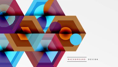 Yaratıcı altıgenler geometrik şekiller tasarımı