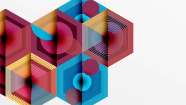 Altıgenler tasarımı geometrik soyut arkaplan