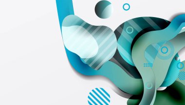 Soyut sıvı şekiller ve satır arkaplanı