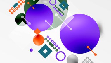 Çemberler ve elementler geometrik soyut arkaplan