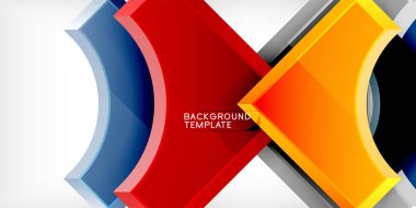 Geometrik tasarım soyut arkaplan - daireler ve üçgenler