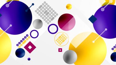 Çemberler ve elementler geometrik soyut arkaplan