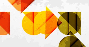 Kareler, daireler, üçgenler ve kumlu, gürültülü doku. Duvar Kağıdı, Sancak, Arkaplan, Kart, Kitap İllüstrasyonu, İniş Sayfası